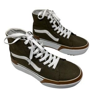 Vans Sk8-Hi Tapered Stackform Olive Platform Sneakers Shoes Size 7.5